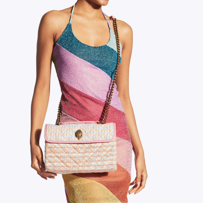 Kurt Geiger mujer bolso kensington de tweed londinense 2LPR9 | bolsas naranja